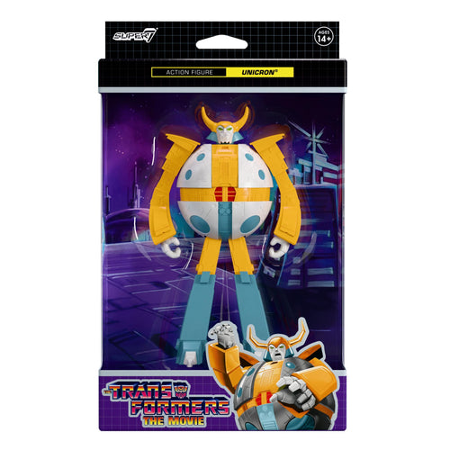 Transformers ReAction Figures - Unicron (The Movie), Transformers ReAction action figure, Super7 product photograph