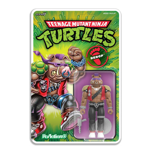 Teenage Mutant Ninja Turtles ReAction+ Wave 02 - Bebop, Teenage Mutant Ninja Turtles ReAction+ action figure, Super7 product photograph