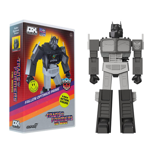 Transformers DELUXE Wave 02 (The Movie - Target) - Dead Optimus Prime (VHS, The Movie), Transformers DELUXE action figure, Super7 product photograph