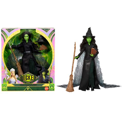 Universal Pictures’ Wicked: For Good Deluxe Elphaba Doll With Movie-Inspired Outfit & 4 Accessories, Wicked product photograph published by Mattel