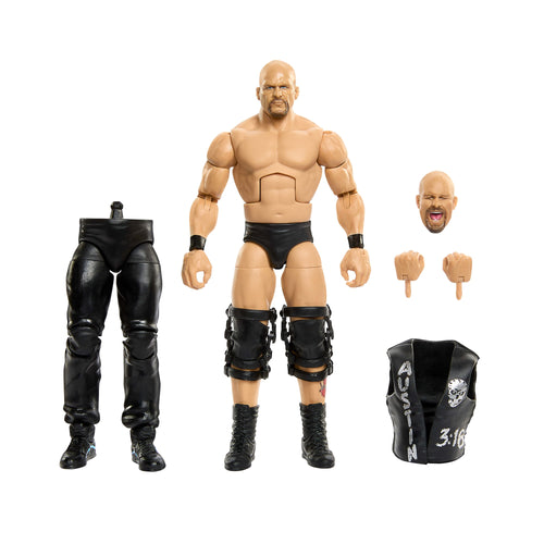 WWE Elite Collection Premium Live Event Stone Cold Steve Austin Action Figure Set, Summerslam Series, WWE product photograph published by Mattel