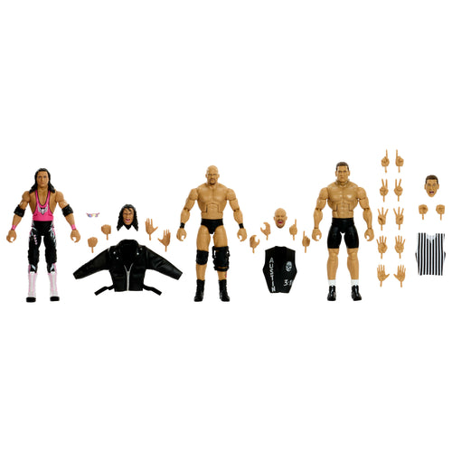 WWE Elite Legacy Submission Match 3 Action Figures & Accessories Set, 6-Inch Collectible, WWE product photograph published by Mattel