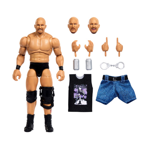 WWE Ultimate Edition Monday Night War "Stone Cold" Steve Austin Action Figure, WWE product photograph published by Mattel Creations