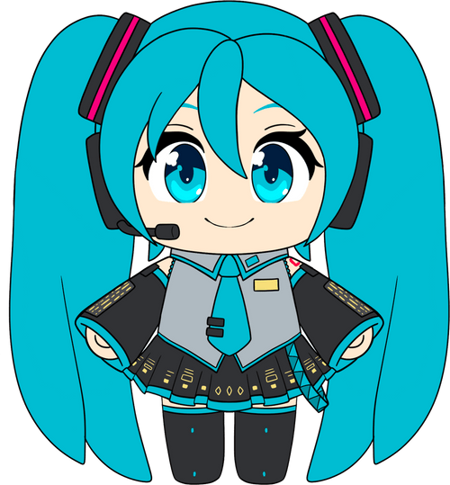 Standing Miku Plush (9in), Youtooz plush product photograph published by Youtooz