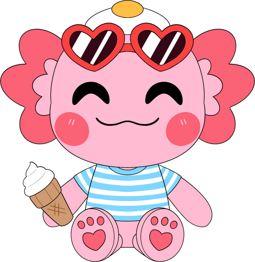 Summer Egg-xolotl Plush (9in), Youtooz plush product photograph published by Youtooz