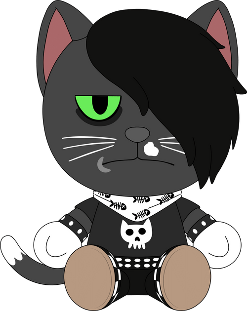Emo Cat Plush (9in), Youtooz plush product photograph published by Youtooz