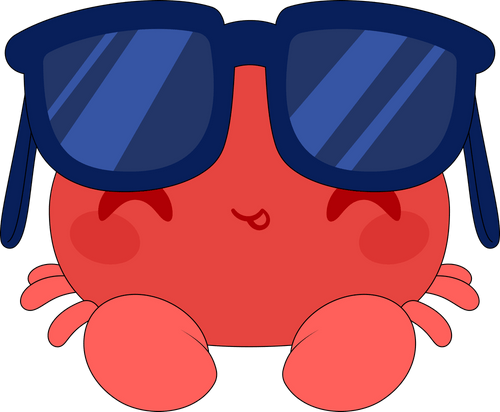 Summer Vibes Crab Plush (9in), Youtooz plush product photograph published by Youtooz