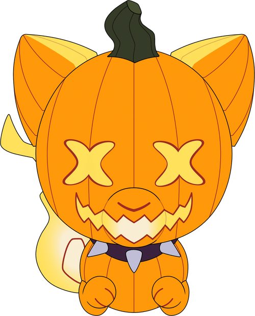 Pumpkin Pyro Pup Plush (9in), Youtooz plush product photograph published by Youtooz
