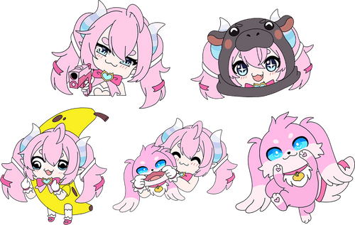 Chibidoki Pin Set, Youtooz vinyl figures product photograph published by Youtooz