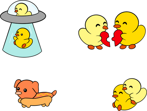 Duckie & Duck Pin Set, Youtooz vinyl figures product photograph published by Youtooz