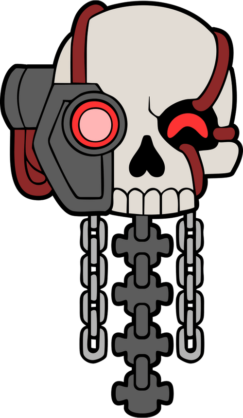 Servo Skull Pin, Youtooz vinyl figures product photograph published by Youtooz