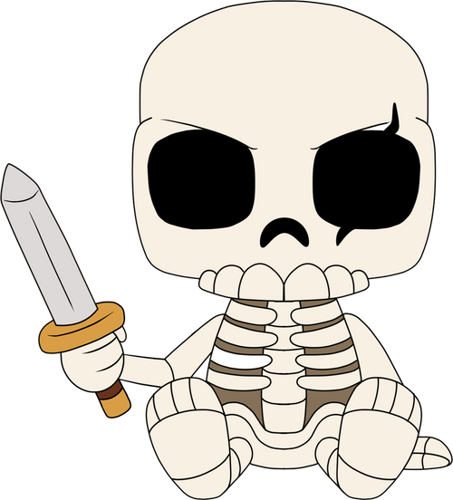 Clash Skeleton Plush (9in), Youtooz vinyl figures product photograph published by Youtooz
