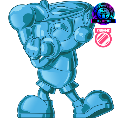 Blue Chrome Mugman, Youtooz vinyl figures product photograph published by Youtooz
