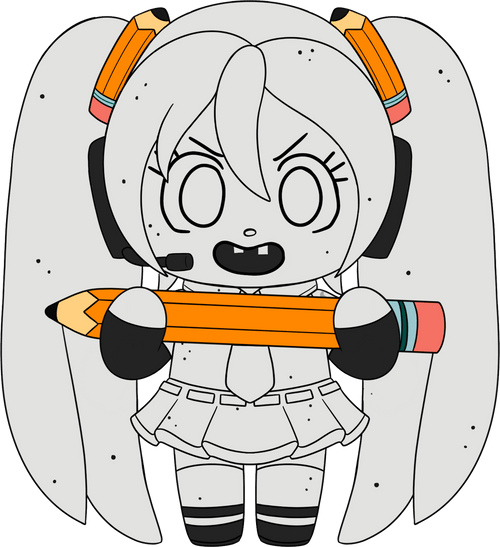 DoodleBob Miku Plush (9in), Youtooz plush product photograph published by Youtooz