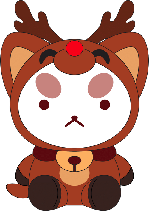 Reindeer Puppycat Plush (9in), Youtooz vinyl figures product photograph published by Youtooz
