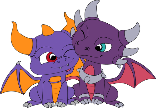 Valentine's Spyro & Cynder Plush (6in), Youtooz vinyl figures product photograph published by Youtooz