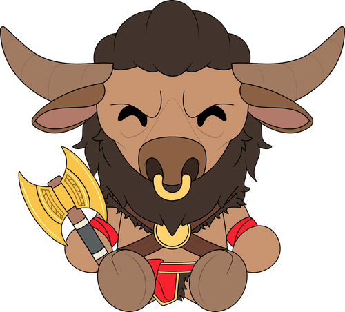 Minotaur Plush (9in), Youtooz vinyl figures product photograph published by Youtooz
