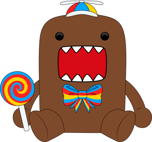 Lollipop Domo-Kun Plush (9in), Youtooz vinyl figures product photograph published by Youtooz
