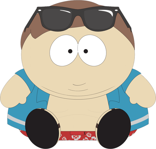 Cartman at the Pool Plush (9in), Youtooz vinyl figures product photograph published by Youtooz