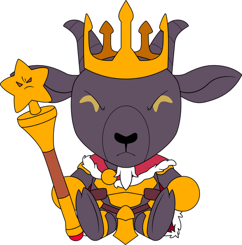 King Goat Plush (9in), Youtooz vinyl figures product photograph published by Youtooz