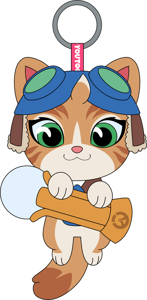 Jetpack Cat Keychain (5in), Youtooz vinyl figures product photograph published by Youtooz