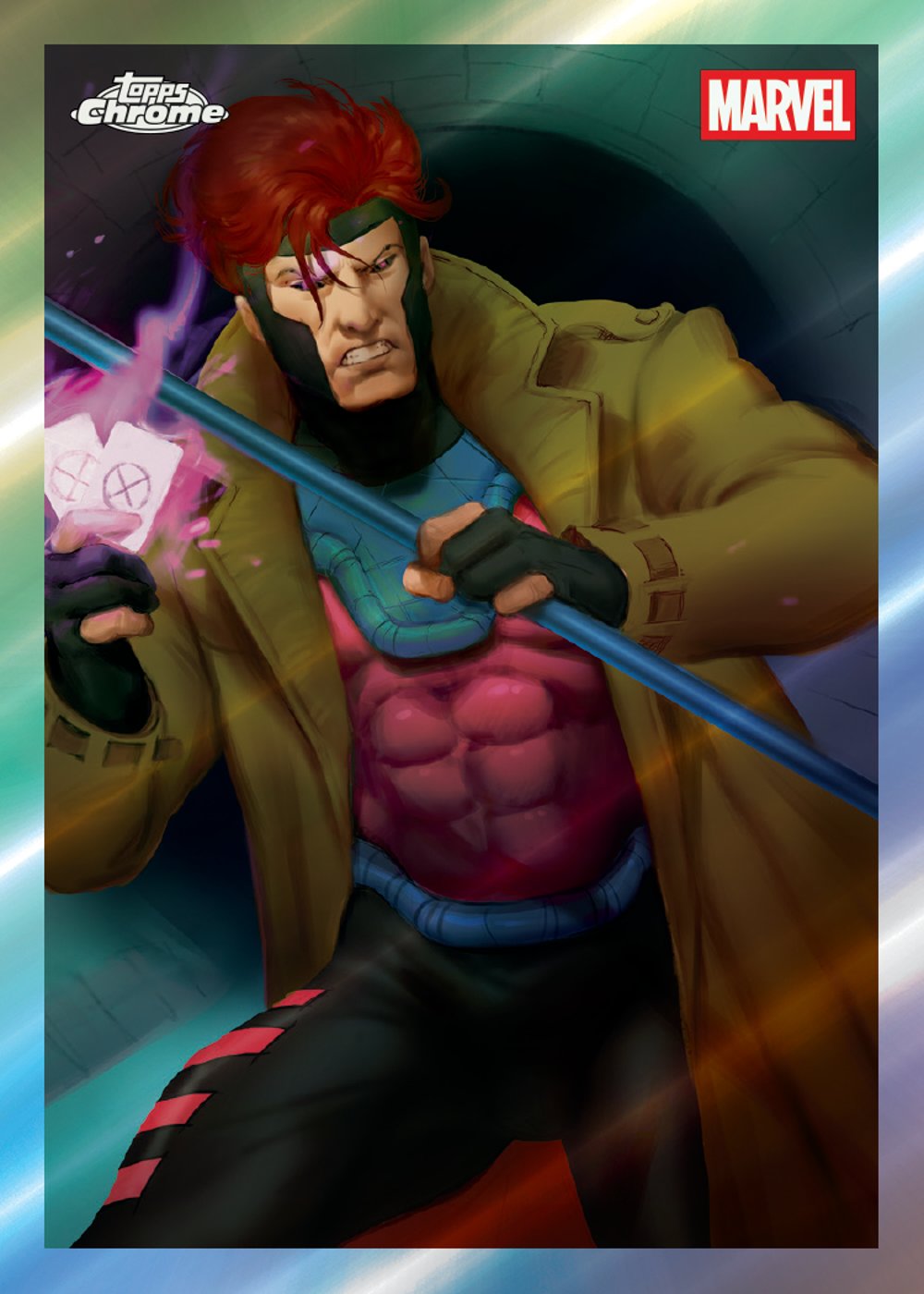 Marvel trading card from 2025 Topps Chrome Deadpool, published by Topps