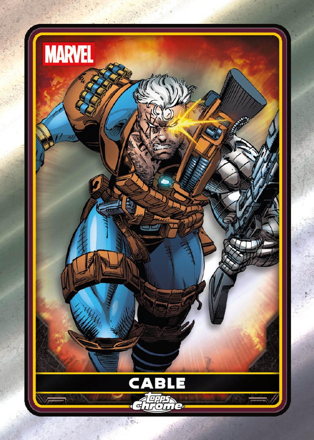 Marvel trading card from 2025 Topps Chrome Deadpool, published by Topps