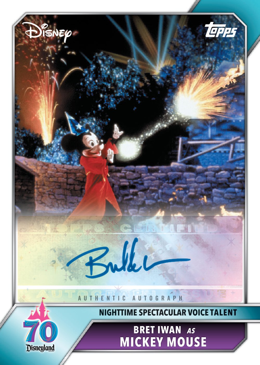 Disney trading card from 2025 Topps Disneyland 70th Anniversary, published by Topps
