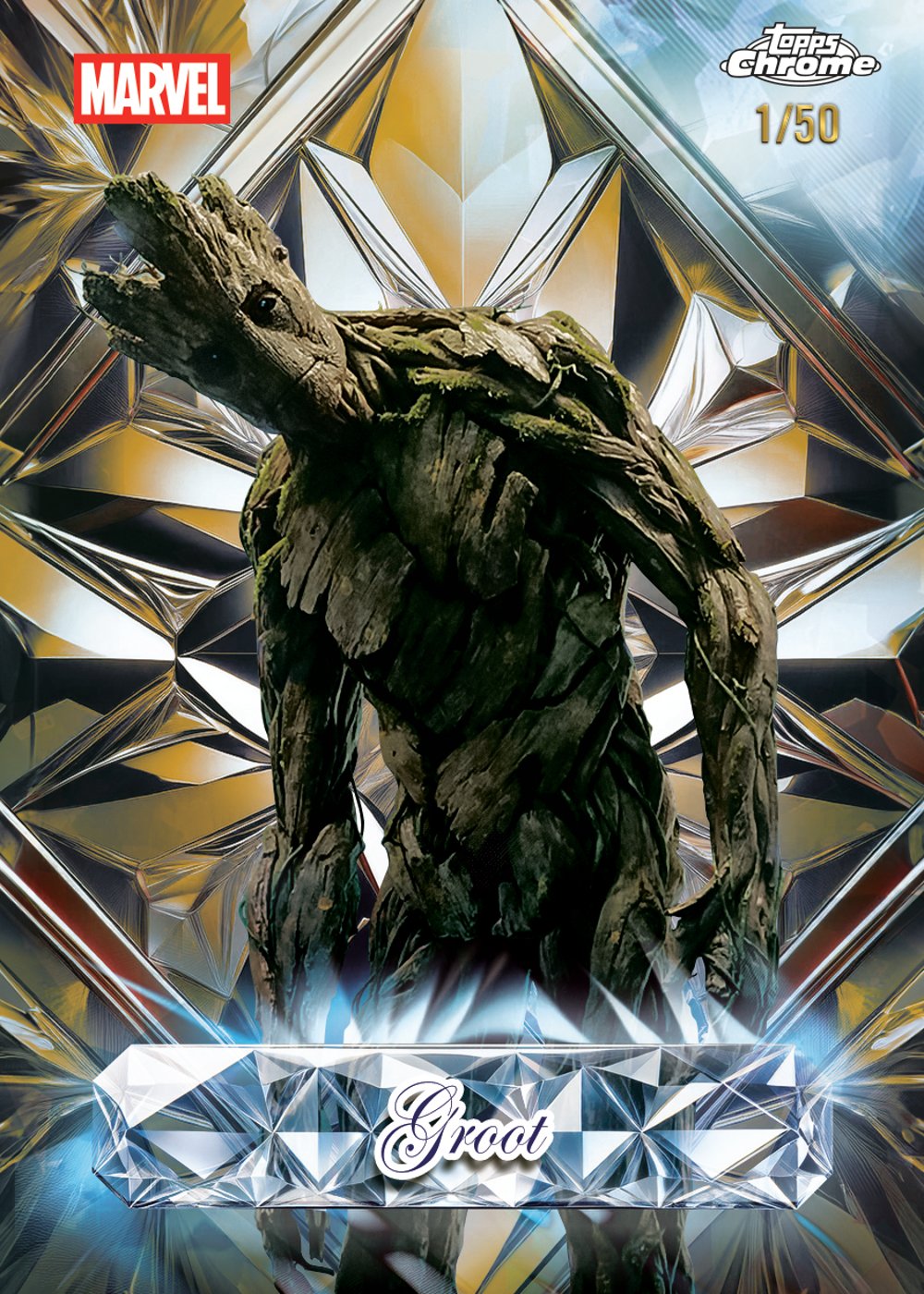 Marvel trading card from 2025 Topps Marvel Studios Chrome Sapphire, published by Topps
