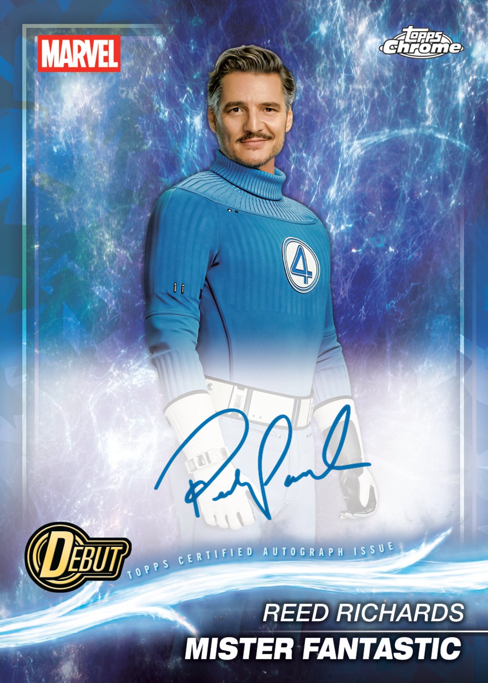 Marvel trading card from 2025 Topps Marvel Studios Chrome Sapphire, published by Topps