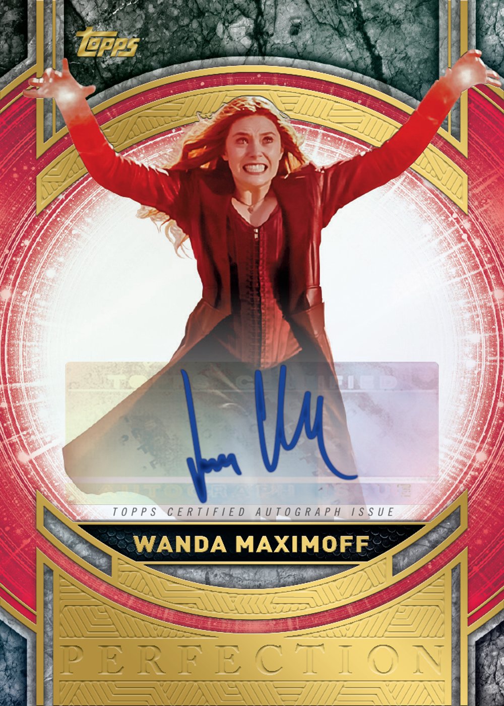 Parallel Marvel trading card, 25 MCUC 2052 FR Red parallel from 2025 Topps Marvel The Collector by Topps