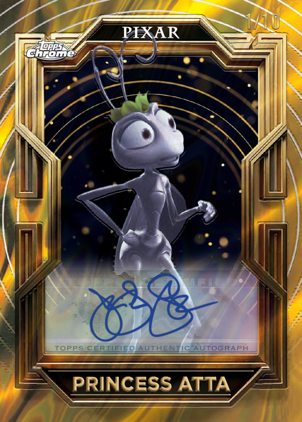 25 PIXG 4016 FR Lava Gold Etch 1 Disney trading card from 2025 Topps Pixar Gold by Topps