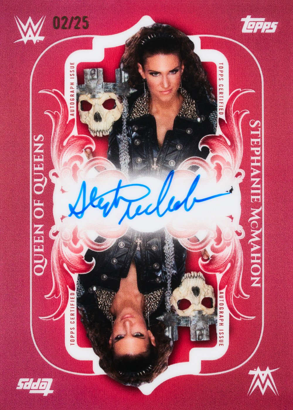 Stephanie McMahon wwe trading card, 2025 Topps Royalty Collection WWE Queen Of Queen Auto Base parallel from 2025 Topps Royalty WWE by Topps