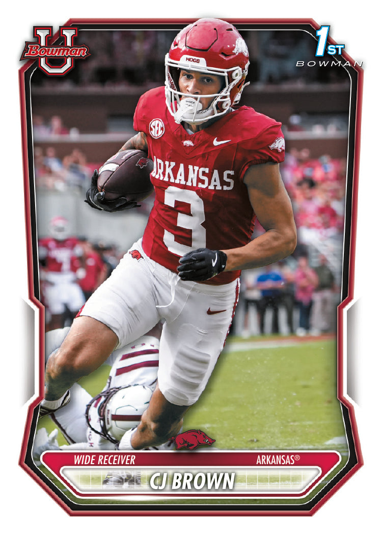 football trading card from 2026 Bowman Football, published by Topps