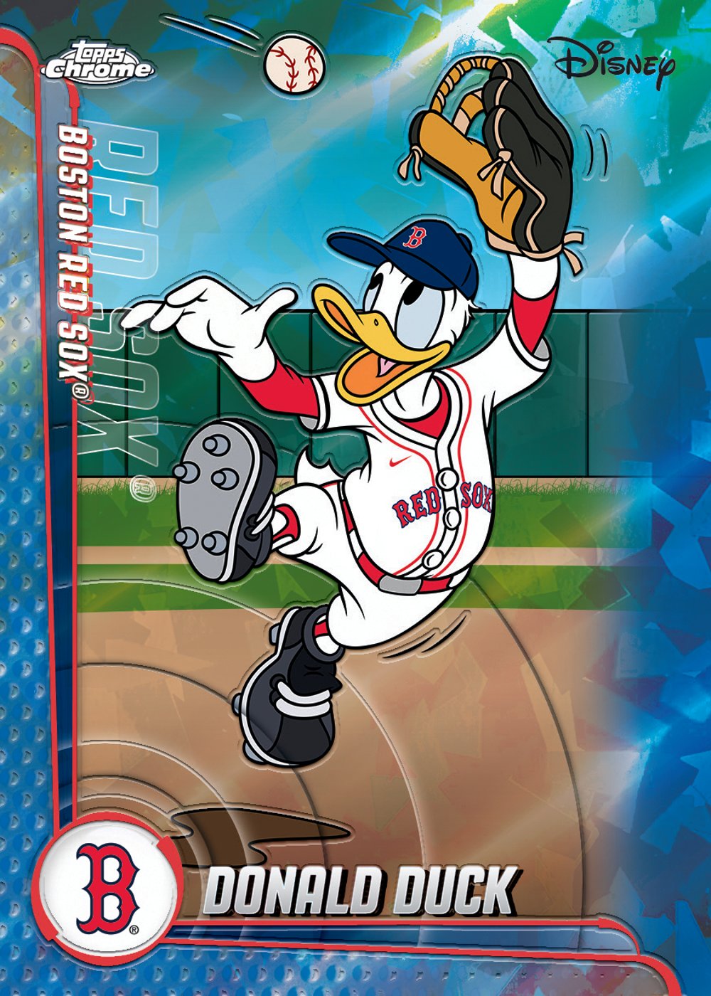 Base Blue Sapphire Disney trading card, 26 DNYC 1428 FR parallel from 2026 Topps Chrome Disney Sapphire by Topps