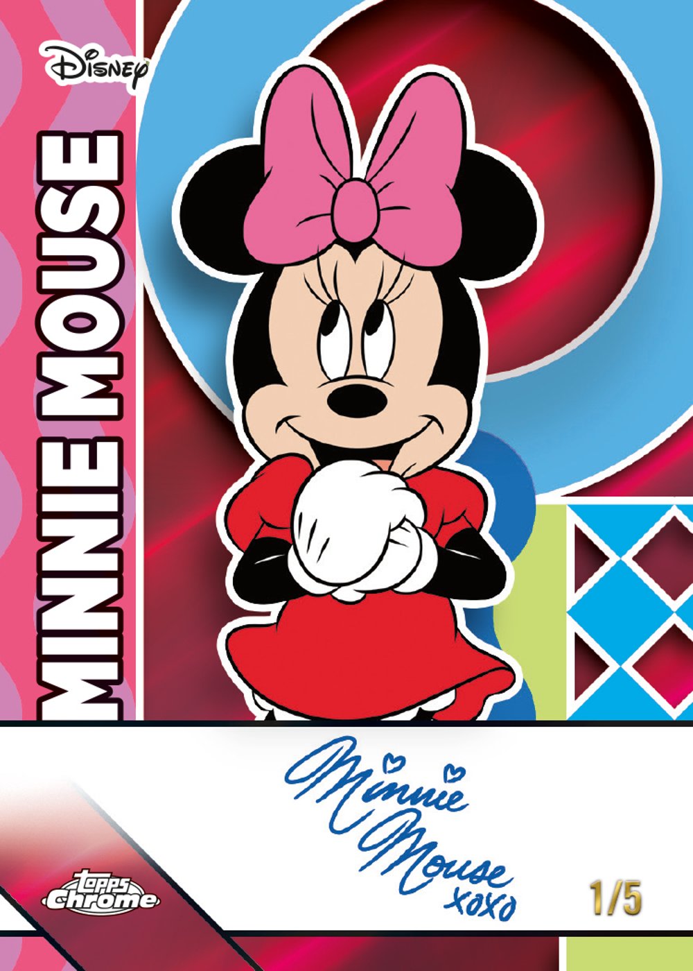 Parallel Disney trading card, 26 DNYC 1507 FR Red parallel from 2026 Topps Chrome Disney by Topps