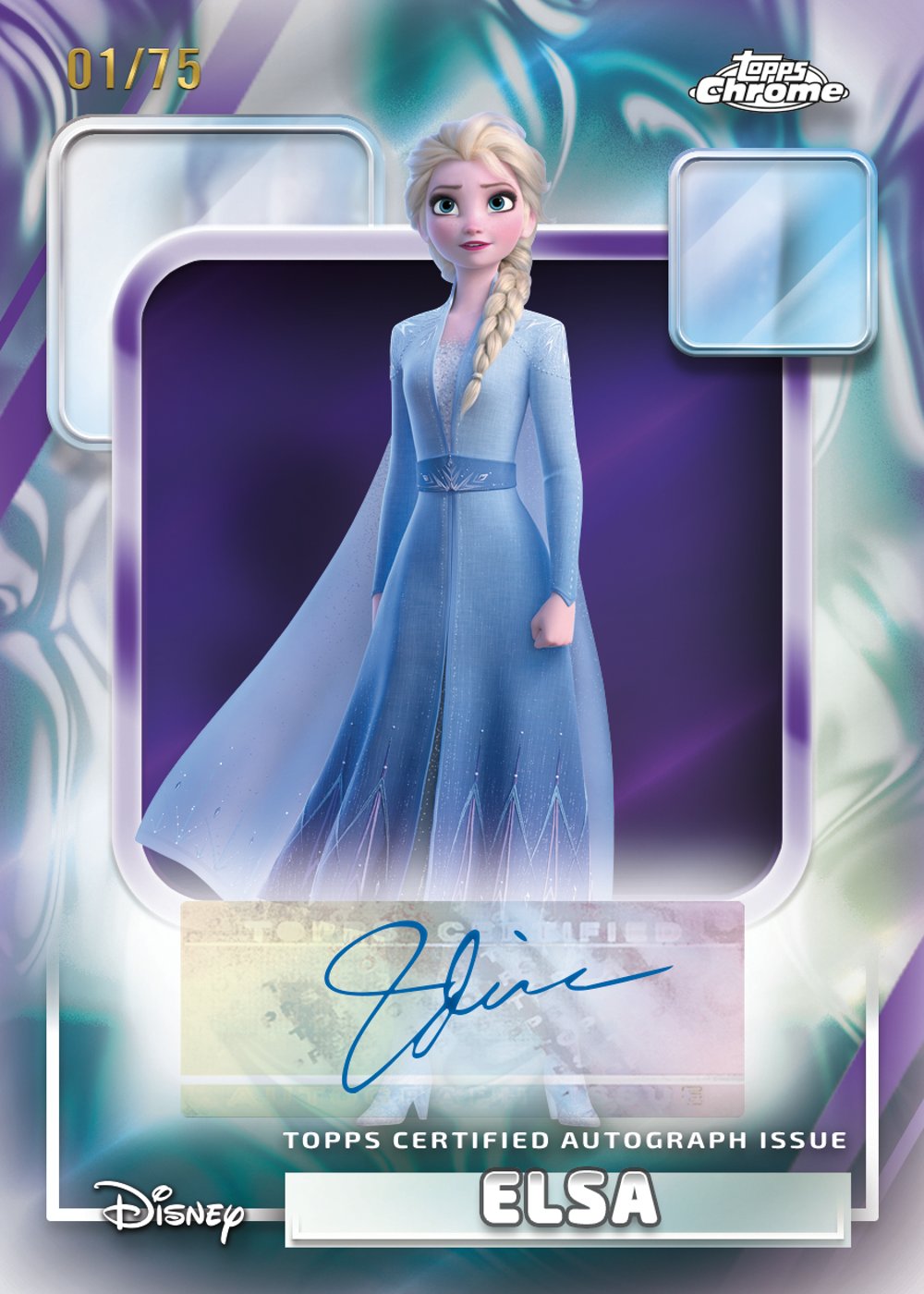 Purple Refractor Disney trading card, 26 DNYC 2246 FR parallel from 2026 Topps Chrome Disney by Topps
