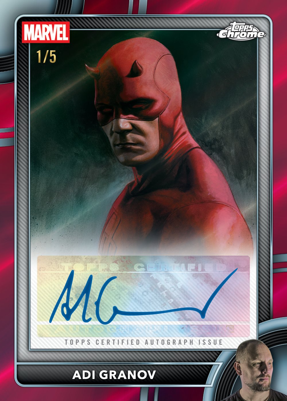 Red Marvel trading card, 26 MACC 5132 FR parallel from 2026 Topps Chrome Marvel by Topps