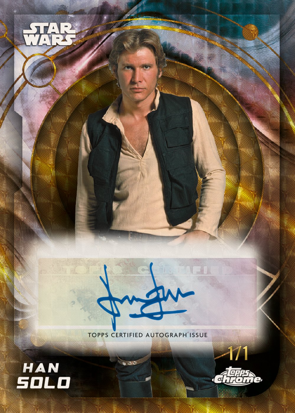 Superfractor star wars trading card, 26 SWCM 1084 FR parallel from 2026 Topps Chrome Star Wars by Topps