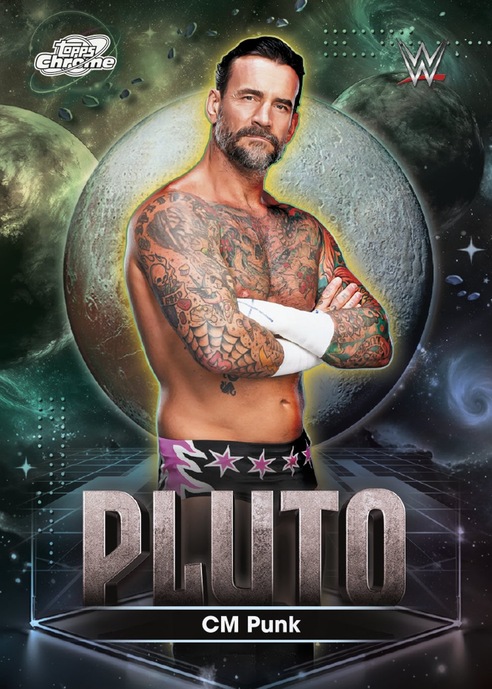 wwe trading card from 2026 Topps Cosmic Chrome WWE, published by Topps