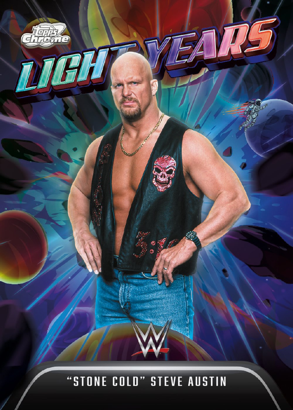 Light Years 26 CCWW 2501 wwe trading card from 2026 Topps Cosmic Chrome WWE by Topps