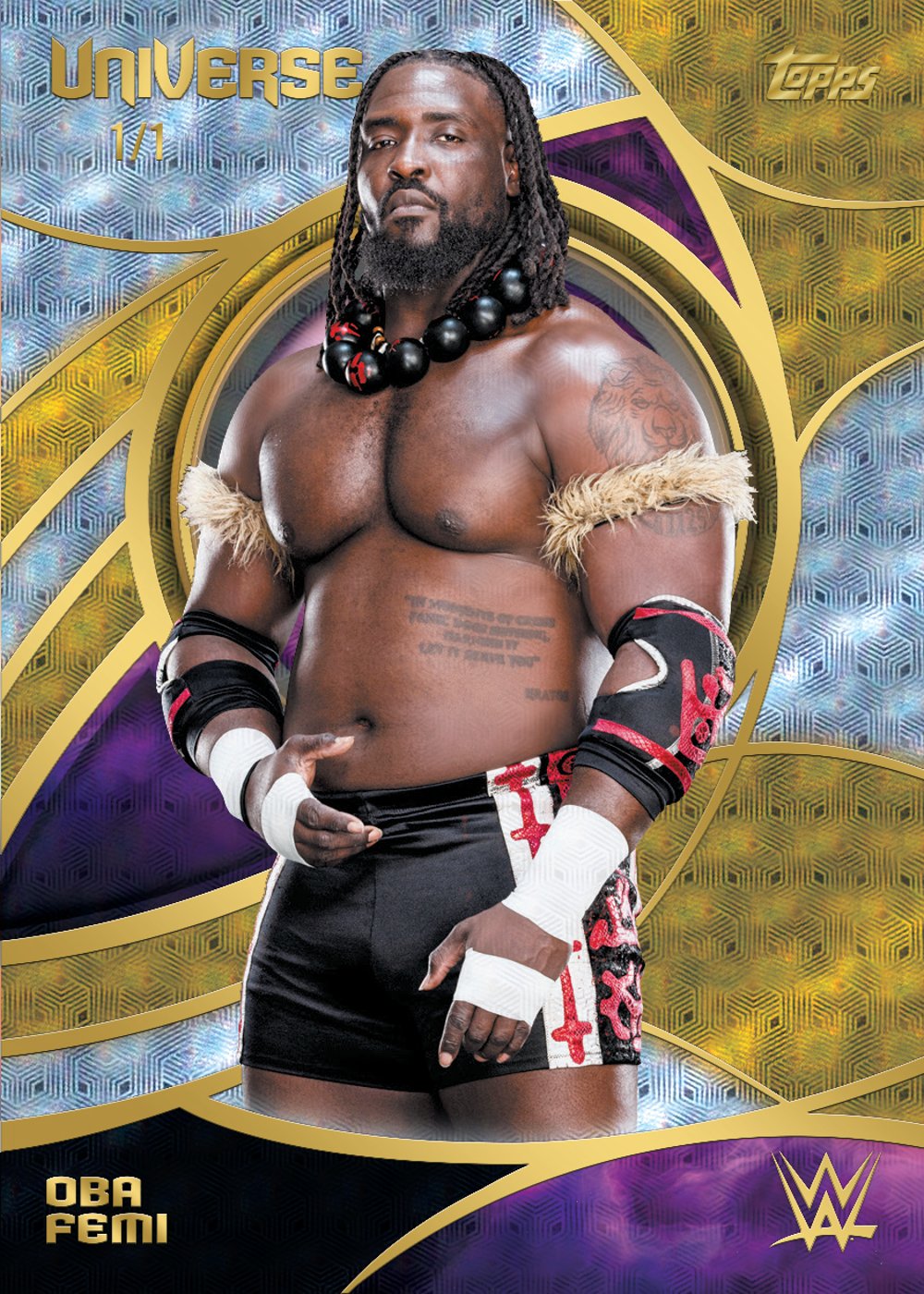 Foilfractor wwe trading card, 26 UWWE 1061 FR parallel from 2026 Topps Universe WWE by Topps