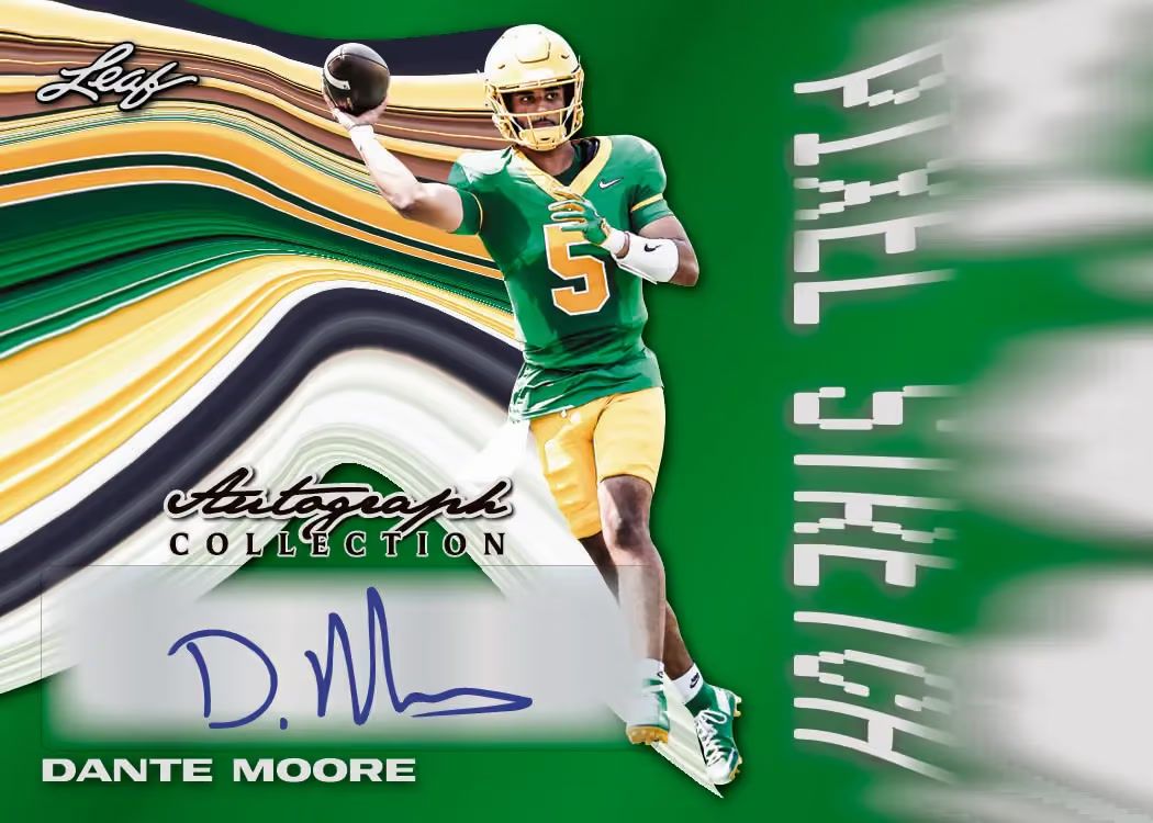 trading card from 2026 Leaf Autograph Collection Football, published by Leaf