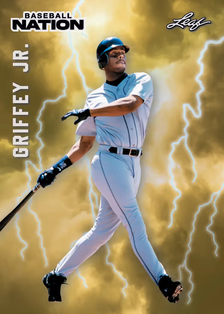 Sales trading card, 26 L Baseball Nation Baseball Poster parallel from 2026 Leaf Baseball Nation by Leaf