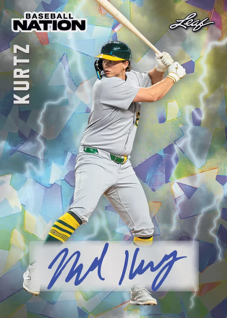 Sales trading card, 26 L Baseball Nation Baseball Poster Auto parallel from 2026 Leaf Baseball Nation by Leaf
