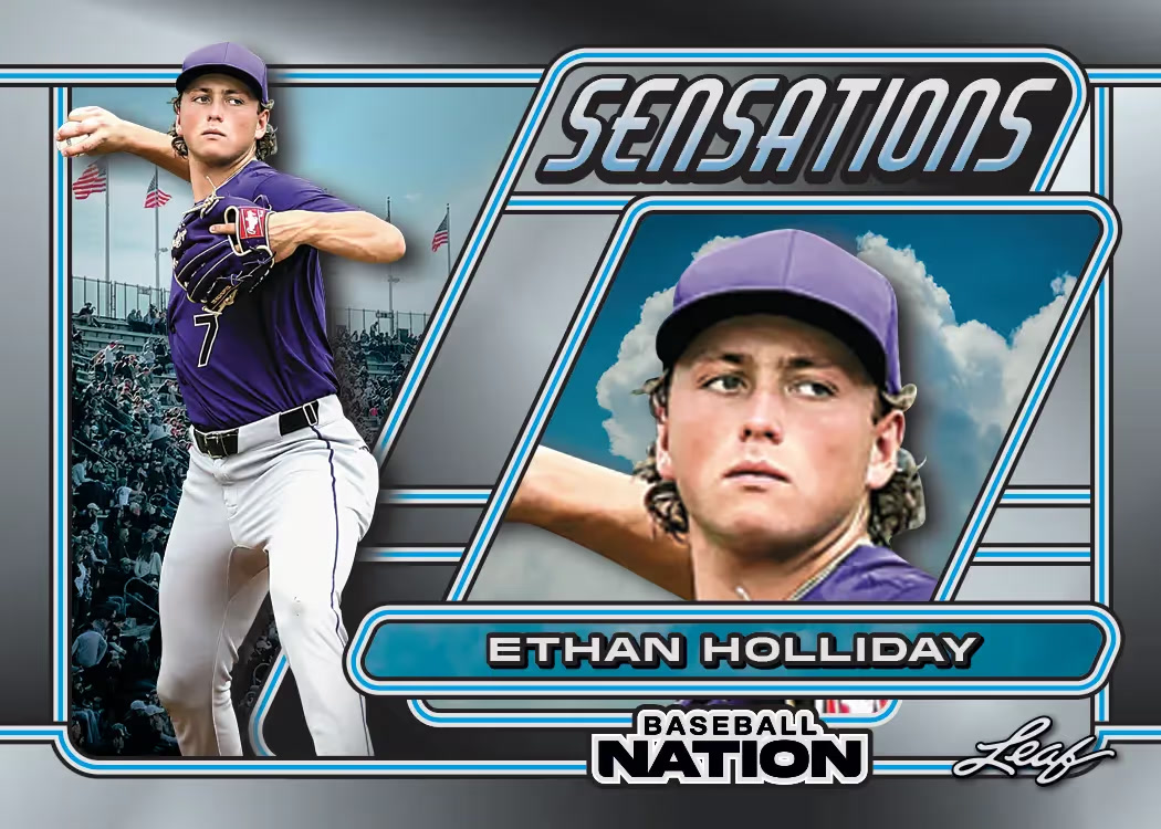 Sales trading card, 26 L Baseball Nation Sensations parallel from 2026 Leaf Baseball Nation by Leaf
