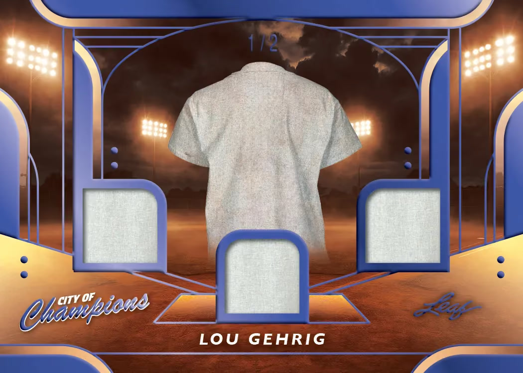 Sales trading card, 7 Championship Material parallel from 2026 Leaf City of Champions by Leaf