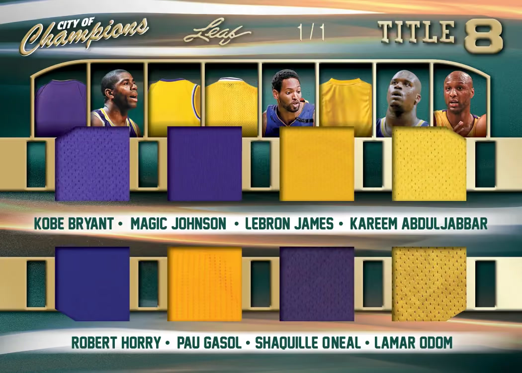 Sales trading card, 14 Title 8 parallel from 2026 Leaf City of Champions by Leaf