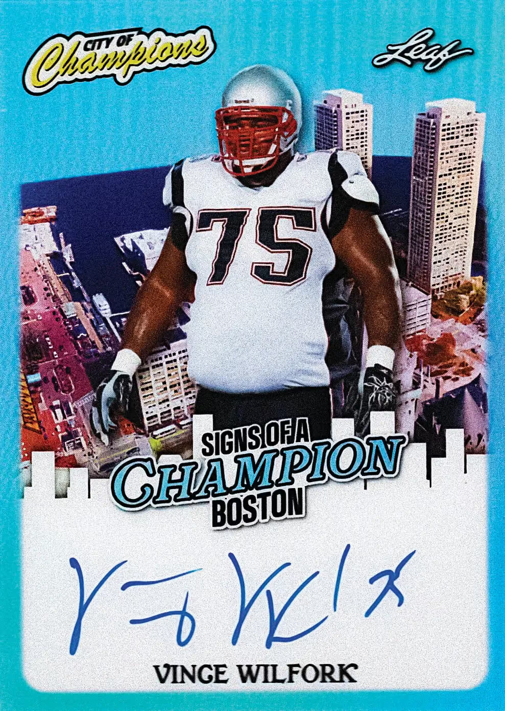 Signs Of A Champion 3 trading card from 2026 Leaf City of Champions by Leaf