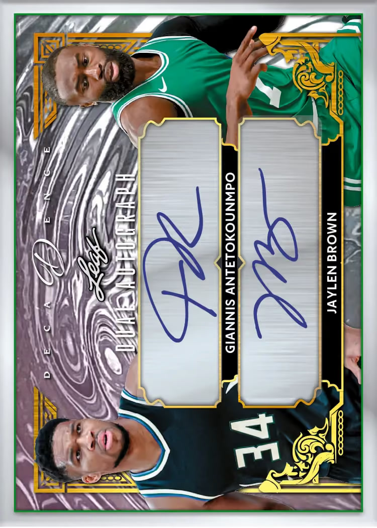 SC trading card, Dual Auto parallel from 2026 Leaf Decadence Multi-Sport by Leaf